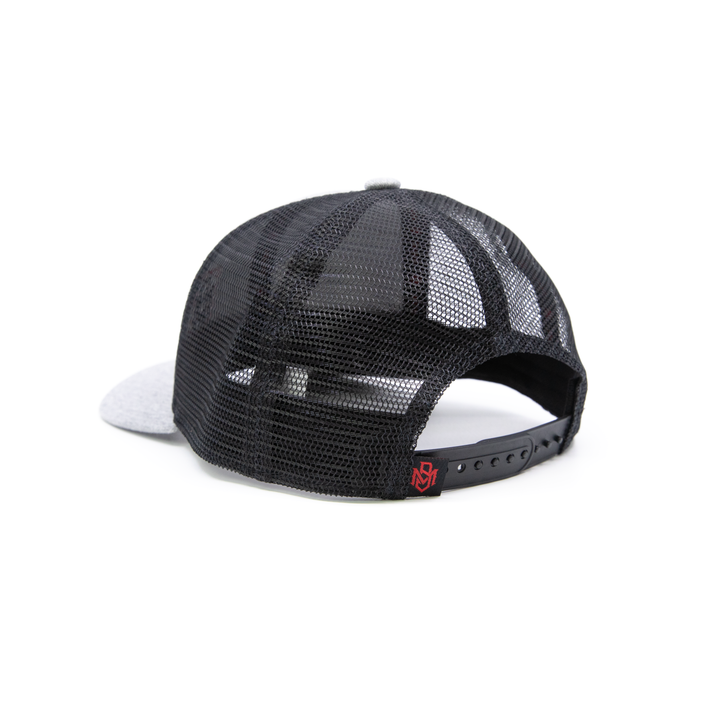 Grey Embroidered Badge Hat